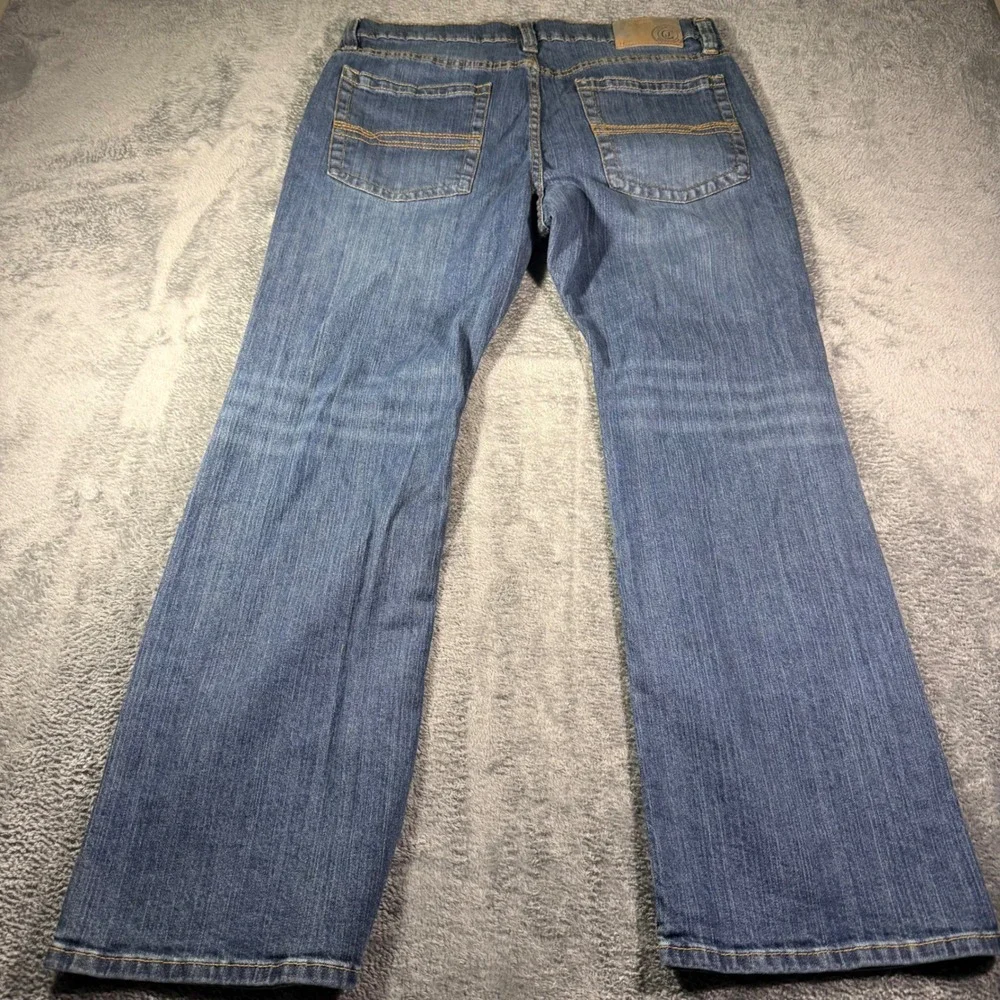 Cody James Mens Straight Leg Western Denim Jeans Medium Wash Blue 35x30
